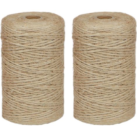 Rollen 1 Mm Juteseil, 400 M, Komplett Natürlich Und Robust, Für Heimwerkerarbeiten, Gartenarbeit, Basteln Und Dekoration