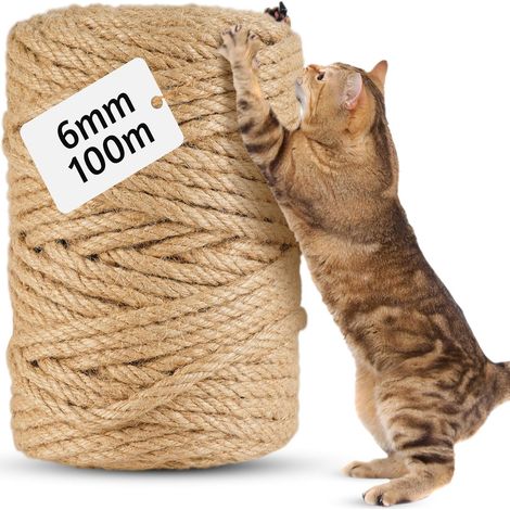 Rolle 6 Mm X 100 M Natursisalseil Für Selbstgebaute Katzenkratzbäume Und Gartendekoration