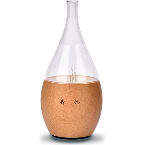 Ätherischer Öldiffusor, Kaltvernebelung, Holz, Glas, Led, Timer, 80 M², Zuhause