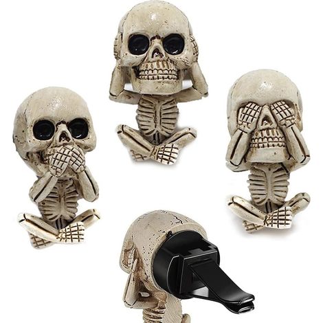 Clips Für Lüftungsschlitze, Totenkopf-design, Kunstharz, Duftdiffusor, Auto-innenausstattung