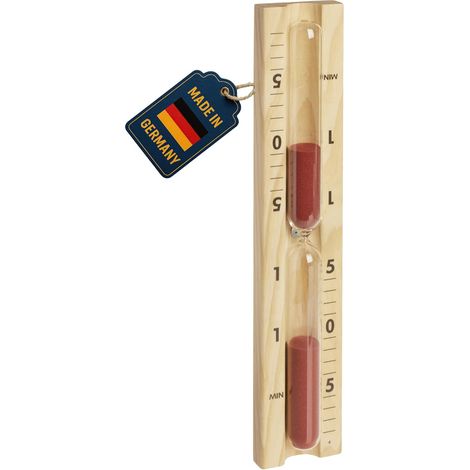 Sanduhr, Massives Kiefernholz, 15-minuten-timer, Hitzebeständig, Für Sauna