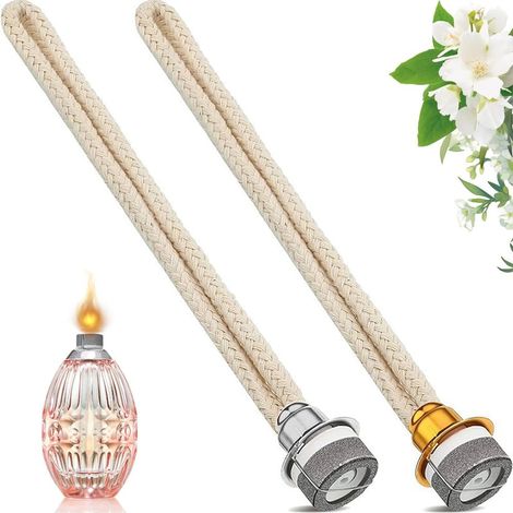Set Mit 2 Öllampendochten, Katalytischer Brenner, Ton Und Stoff, 16 Cm, Für Aromatherapie