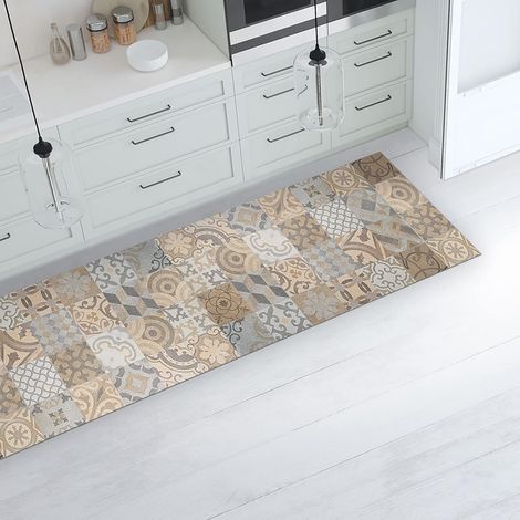 Rutschfeste Vinyl-bodenmatte 240 X 50 Cm, Wasserdicht, Schwer Entflammbar, Für Küche Und Badezimmer