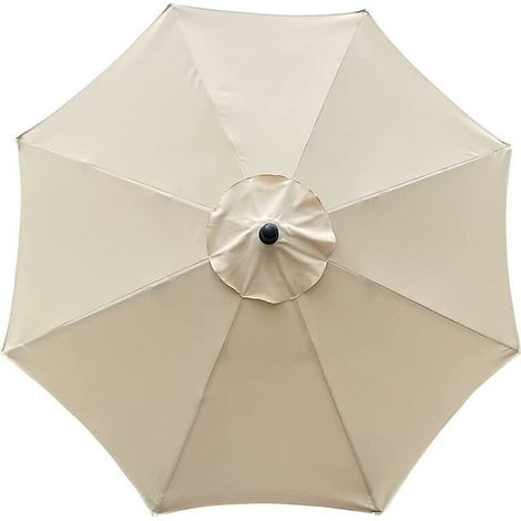 Ersatzdach Für Ersandy 8-rippen-sonnenschirm, 3 M, Wasserdicht Und Uv-beständig, Beige, Ideal Für Terrasse Und Balkon.
