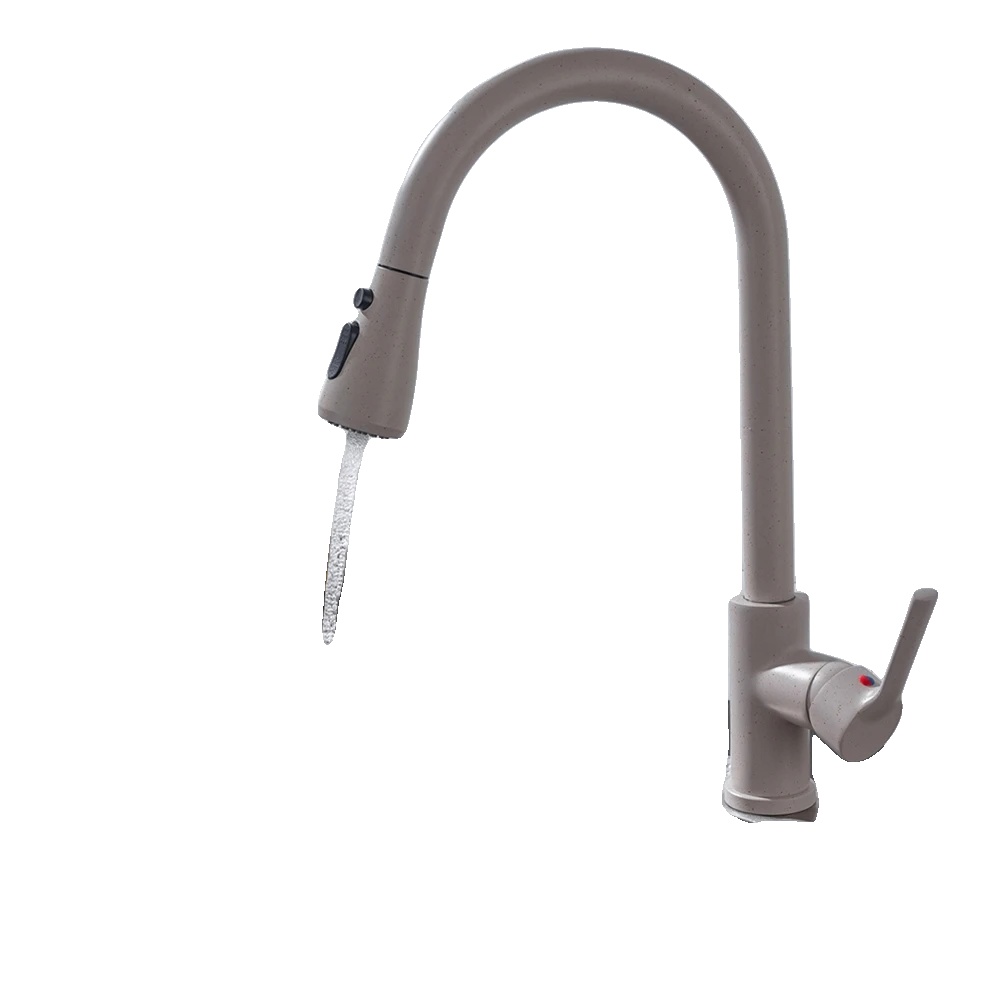 Küchenarmatur Mit Ausziehbrause, Modernes Design, Cf04043ymwm Beige