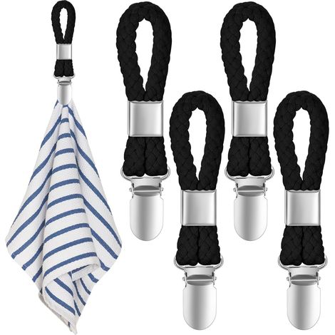 4-teiliges Handtuchclip-set, Geschirrtuchhaken, Geschirrtuchhaken