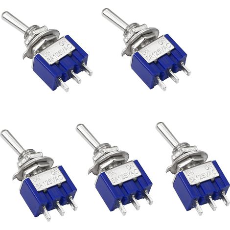 Stück 6a 125v Ac Mini 3-pin Spdt-schalter Mts-102 Spdt Ein/ein