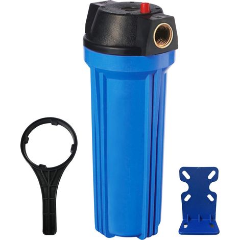 Standard-gehäuse (blau, 2,5 X 10 Zoll), 3/4-zoll-anschlüsse, Schlüssel Und Halterung, Heimfiltration
