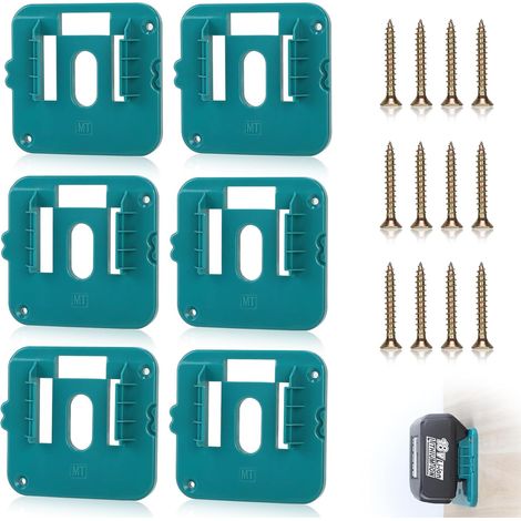 6 X Makita 18v Batteriehalter Mit 12 Schrauben, Kompatibel Mit Makita Bl1860 Bl1850 Bl1840 Bl1830, Blau (batterie Nicht Enthalten)