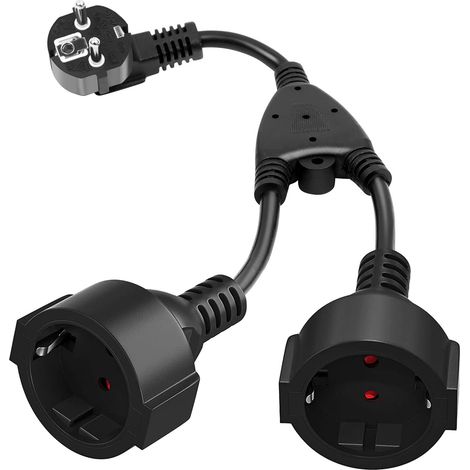 Blauer Stecker Für Steckdose, Verlängerungskabel Mit 2 Steckdosen, 16 A/250 V/max. 3680 W, 2-in-1-verteilersteckdose, Ip44, Blauer Stecker Für Zuhause, Büro Und Reisen
