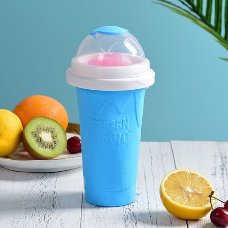 Diy-smoothie-maker, Blaue Schicht, Für Smoothies, Milchshakes, Eiscreme, Silikon, Ideal Für Halloween, Ideal Für Sommerpartys (blau)