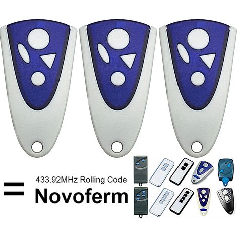 Novoferm Novotron 504 Max43-4 Fernbedienung – 433,92 Mhz Wandsender – Einfache Programmierung – 3er-pack