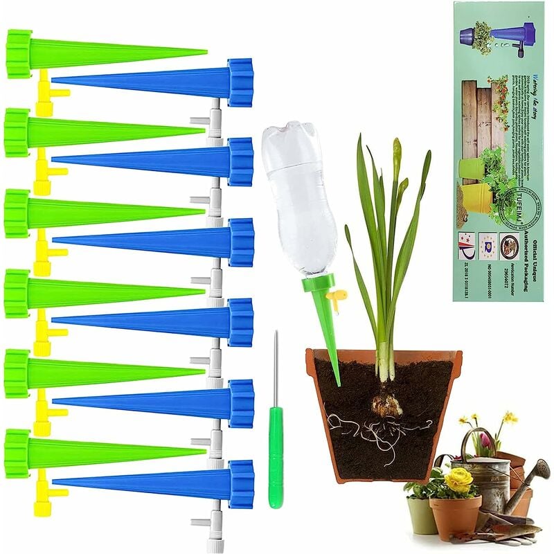Tropfbewässerungs-set, 12-teiliges Automatisches Pflanzenbewässerungsset Mit Ventilen Für Garten, Zuhause, Drinnen Und Draußen