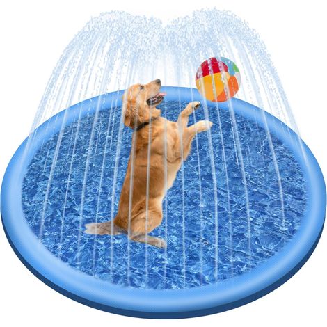 Sprinklermatte, 0,5 Mm Dickes Pvc, Rutschfeste Oberfläche, Für Hunde, Kinder, Garten, Strand