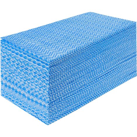 60 Waschbare, Saugfähige Vliestücher (33 X 60 Cm, Blau) Für Küche Und Haushalt