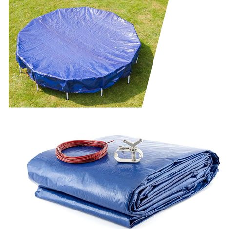 Runde Poolabdeckung Ø 520 Cm, 200 G/m² Polyethylen, Uv-beständig, Sommer- Und Winterschutz