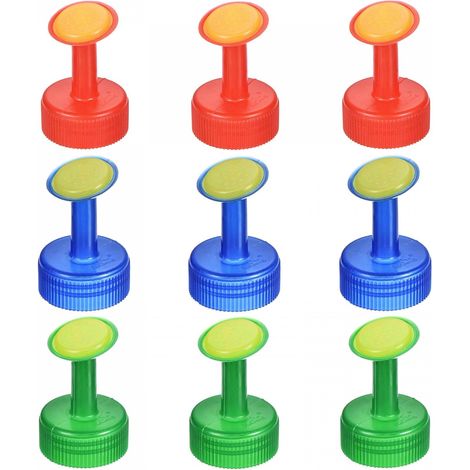 9-teiliges Set Gießkannen-aufsätze, 28 Mm Innendurchmesser, Gießdüsenköpfe Für Die Gartenarbeit, Rot, Grün, Blau