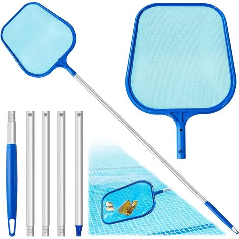 Skimmernetz, Teleskopgriff Aus Aluminium, Feines Netzgewebe, Laubentfernung, Schwimmbad, Spa, Teich