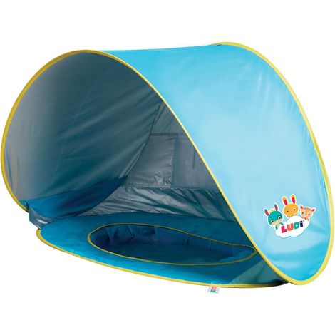 Pop-up-babybecken, Uv-50-schutzzelt, Sicherheitsnetz, Für Strand Und Garten, Ab 10 Monaten