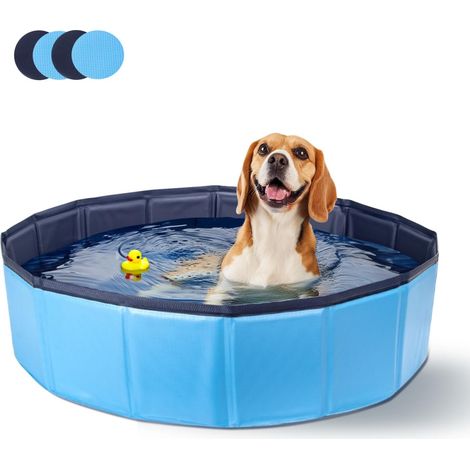 Stabiles, Faltbares Hunde-/katzenbecken, 120 X 30 Cm, Rutschfestes Pvc, Für Drinnen Und Draußen