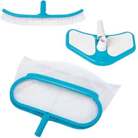 Poolreinigungsset, Skimmernetz, Gebogene Bürste, Bürstenkopf, Für Die Wasserpflege