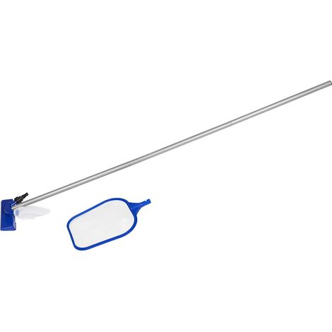 Poolreinigungsset: Skimmernetz, Saugkopf, 203 Cm Aluminiumstange Für Aufstellpools