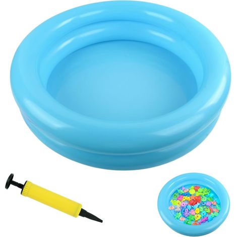 Aufblasbares Planschbecken, 60 Cm, Pvc, Kinderbecken, Gartenbecken, Hausbecken, Strandbecken