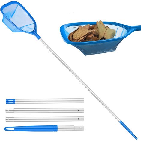 Oberflächenskimmernetze, Feine Maschenweite 17,5 Cm, Verstellbare Aluminiumstange 145 Cm, Für Pool Und Spa