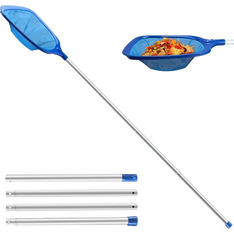 Oberflächenskimmer, Feinmaschig, Mit Teleskopierbarer Aluminiumstange, Für Schwimmbad Und Spa