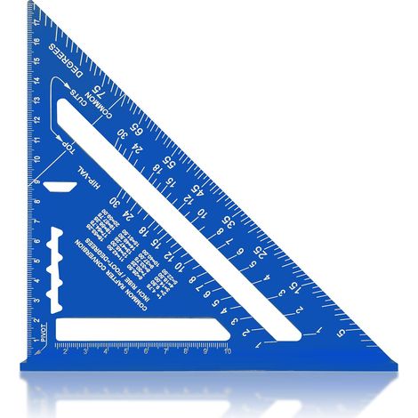 Zimmermannsdreieck, 90-grad-dreiecklineal, 7 Zoll Metrisch, Messlineal (blau)