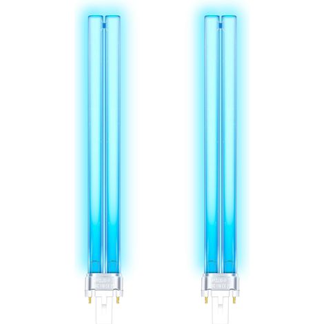 2er-pack G23-lampen, 11 W Uvc, Quarzglas, Teichfilter