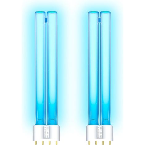 2er-pack 18-w-uvc-lampen, 2g11-sockel, Quarzglas, Für Teichfilter