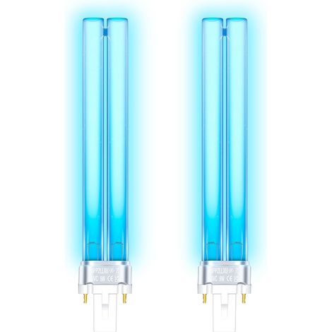 2er-pack G23 Uvc 9w Quarzlampen Für Teichfilter