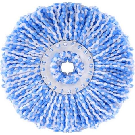 Runde Mikrofaser-wischmoppköpfe, 360° Drehbar Für Die Bodenreinigung (durchmesser 16 Cm, Blau)
