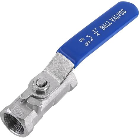 1/4-zoll-kugelhahn, Edelstahl 304, Blauer Griff, Für Wasser, Gas Und Öl