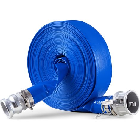 Saugschlauch-set 50,8 Mm Flexibles Pvc Mit Edelstahlklemmen Für Entwässerung Und Bewässerung