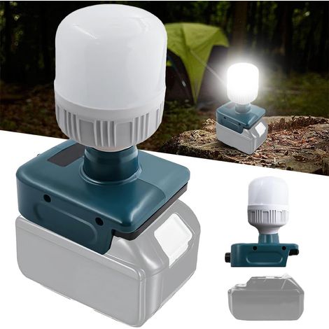 X 18v-akku-kompatible Arbeitsleuchte, E27-fassung, Einstellbare Leuchtmittel 350–1300 Lm, Tragbarer Led-fluter Für Baustellen Und Camping