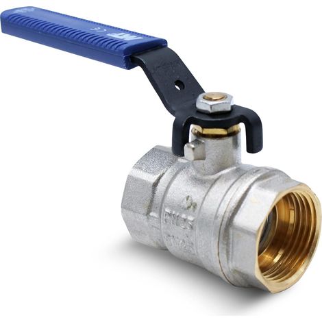 Messingventil, Innengewinde 3/4", Blauer Griff, Warm-/kaltwasser, Garten, Haushalt, Industrie