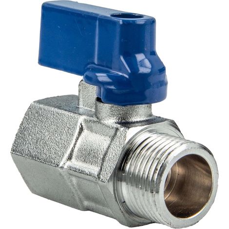 Mini-kugelhahn, Vernickeltes Messing, Rp 1/4 G 1/4 Gewinde, Für Rohre