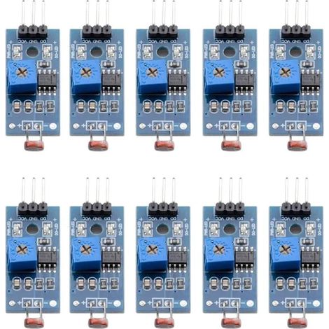 10 Lichtsensormodule, Digitaler Ausgang, Einstellbares Potentiometer, Für Arduino