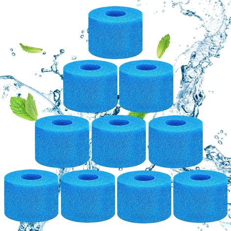 10er-packung S1 Spa-filter, Wiederverwendbarer Schaumstoff, 10,8 Cm Durchmesser, Für Schwimmbäder Und Whirlpools