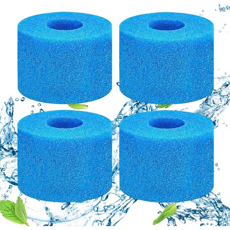 Set Mit 4 S1 Spa-filtern, Wiederverwendbarer Schaumstoff, 10,8 Cm Durchmesser, Für Schwimmbäder Und Whirlpools