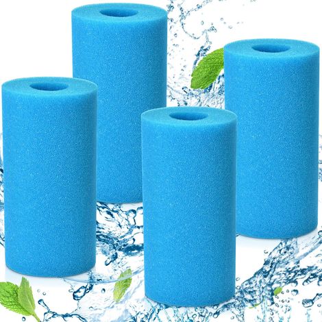 Set Mit 4 Filterschwämmen, 10 Cm Durchmesser, Schaumstofffilter, 20 Cm Höhe, Für Whirlpool Und Schwimmbad