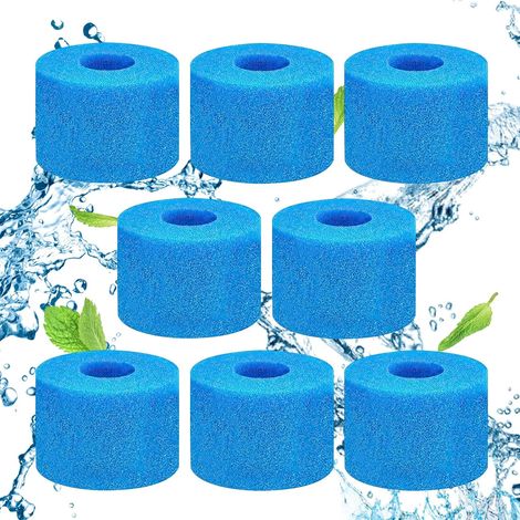 Set Mit 8 S1 Spa-filtern, Wiederverwendbarer Schaumstoff, Abmessungen 10,8 X 7,3 Cm, Für Schwimmbäder Und Whirlpools