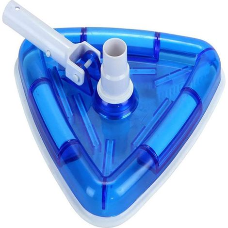 Dreieckiger Saugkopf Für Schwimmbecken, Tragbarer Pool- Und Teichsauger Mit Bürste Zur Reinigung Von Teichbrunnen Und Laub. (blau)