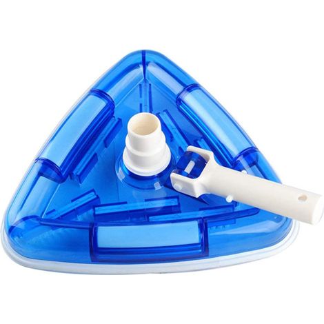 Schwimmbadbürste Für Pumpe, Skimmer - Staubsauger Mit 32/38-mm-anschluss, Dreieckig, Weiß/blau (transparent)