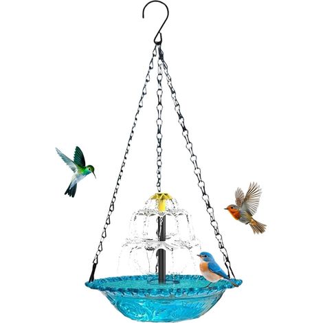 Solarbrunnen, Wasserfall, Vogeltränke, Pp, 23,5 X 46 Cm, Garten