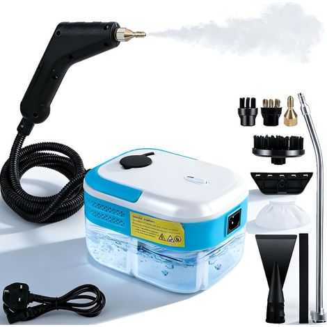 Manueller Dampfreiniger, Tragbarer 1500-w-dampfreiniger Mit Großem 1200-ml-wassertank, Hochdruck-dampfreiniger Mit 7 Zubehörteilen Für Alle Küchenmöbel Und Böden