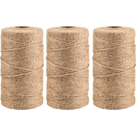 Rolle 3 Mm Juteschnur, 2-fädiges Naturseil, 100 M, Für Gartenarbeit, Geschenkverpackung Und Heimwerkerprojekte