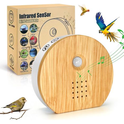 Bewegungsmelder-soundbox, 9 Vogelgesänge, Einstellbarer Timer, Einstellbare Lautstärke, Entspannung Für Zuhause
